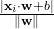 \frac{|\mathbf{x}_i \cdot \mathbf{w} + b|}{\|\mathbf{w}\|}