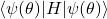 \langle \psi(\theta) | H | \psi(\theta) \rangle